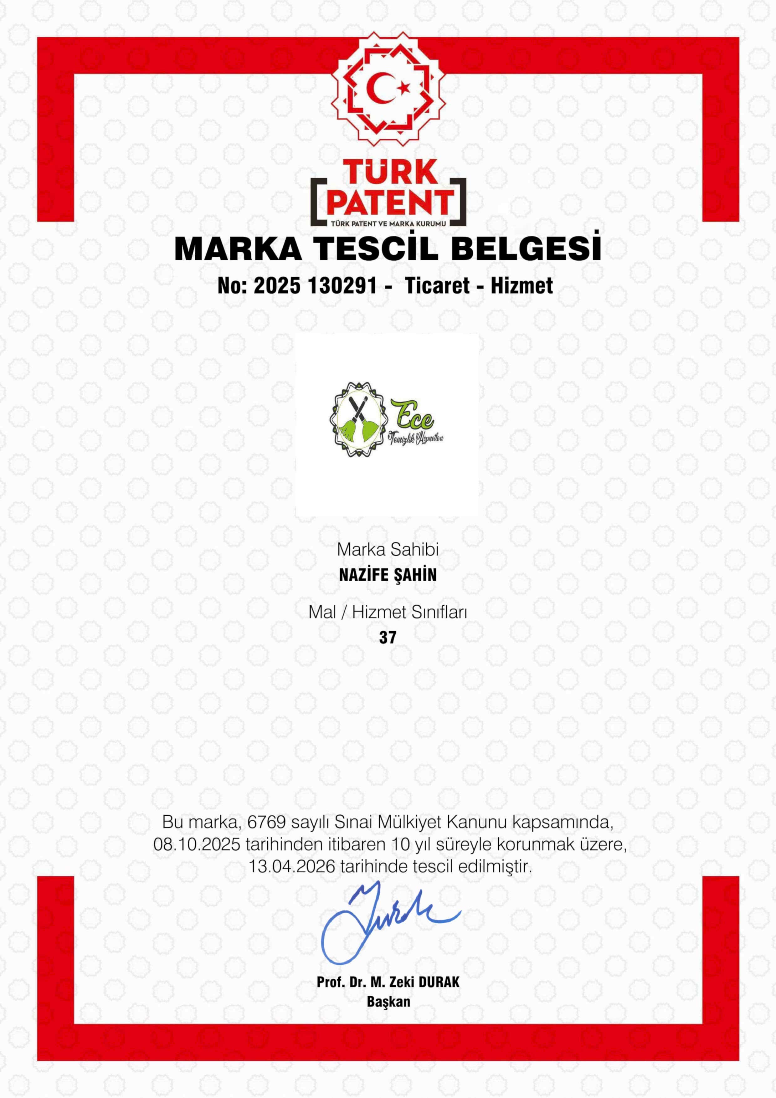 Marka Tescil Belgesi